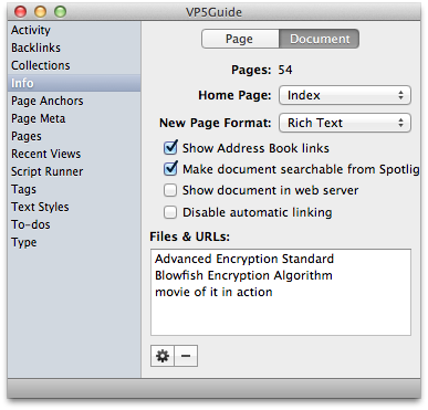 "The document information palette."