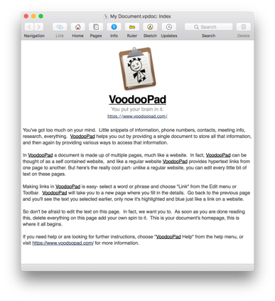 VoodooPad App UI
